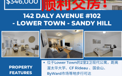 【于军地产 好房成交】恭喜我们的买家，位于Lower Town的2室2卫现代公寓顺利交房了！经过团队精心谈判，最终以$346,000成交！[庆祝]这套公寓距离渥太华大学、CF Rideau 、国会山、ByWard市场等地步行可达，出行十分便利，非常适合学生与上班族，投资出租佳选！[强]专业团队总能为客户捕捉兼具升值潜力与租金回报的稀缺资产！[OK]