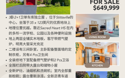 🔥【于军地产 最新挂牌,价值发现】 67 Victor St:Stittsville 核心区稀缺独立屋,品质焕新,拎包入住!